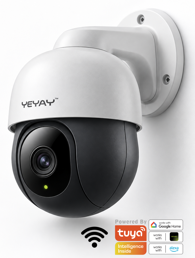 YEYAY AVIRO O1 Outdoor Rotating Smart Security Camera with Tuya Smart and Smart Life smart door lock, YEYAY