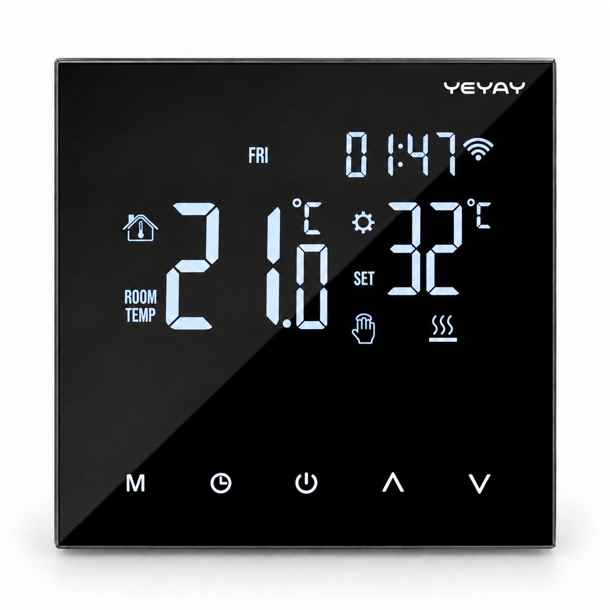 16A Smart Underfloor Heating Thermostat with Programmable Control, Tuya App via WiFi, Alexa and Google Home by YEYAY THERMORA H16 smart door lock, YEYAY