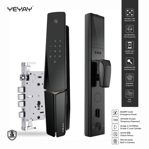 Smart Door Lock | 3D Face Recognition and Fingerprint | CNC Aluminium | MECHA S6 | WiFi